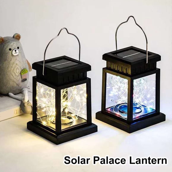 Solar Candle Lantern Outdoor with 30 LEDs LED Solar Lantern IP44 Waterproof Hanging Lantern Light Auto ON/OFF Solar Landscape Light for Garden Path Yard Patio Driveway Walkway