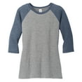 thumbnail image 5 of Yellow Rooster Women's Perfect Tri 3/4-Sleeve Female Raglan T-Shirt Navy Frost/ Grey Frost XS, 5 of 6