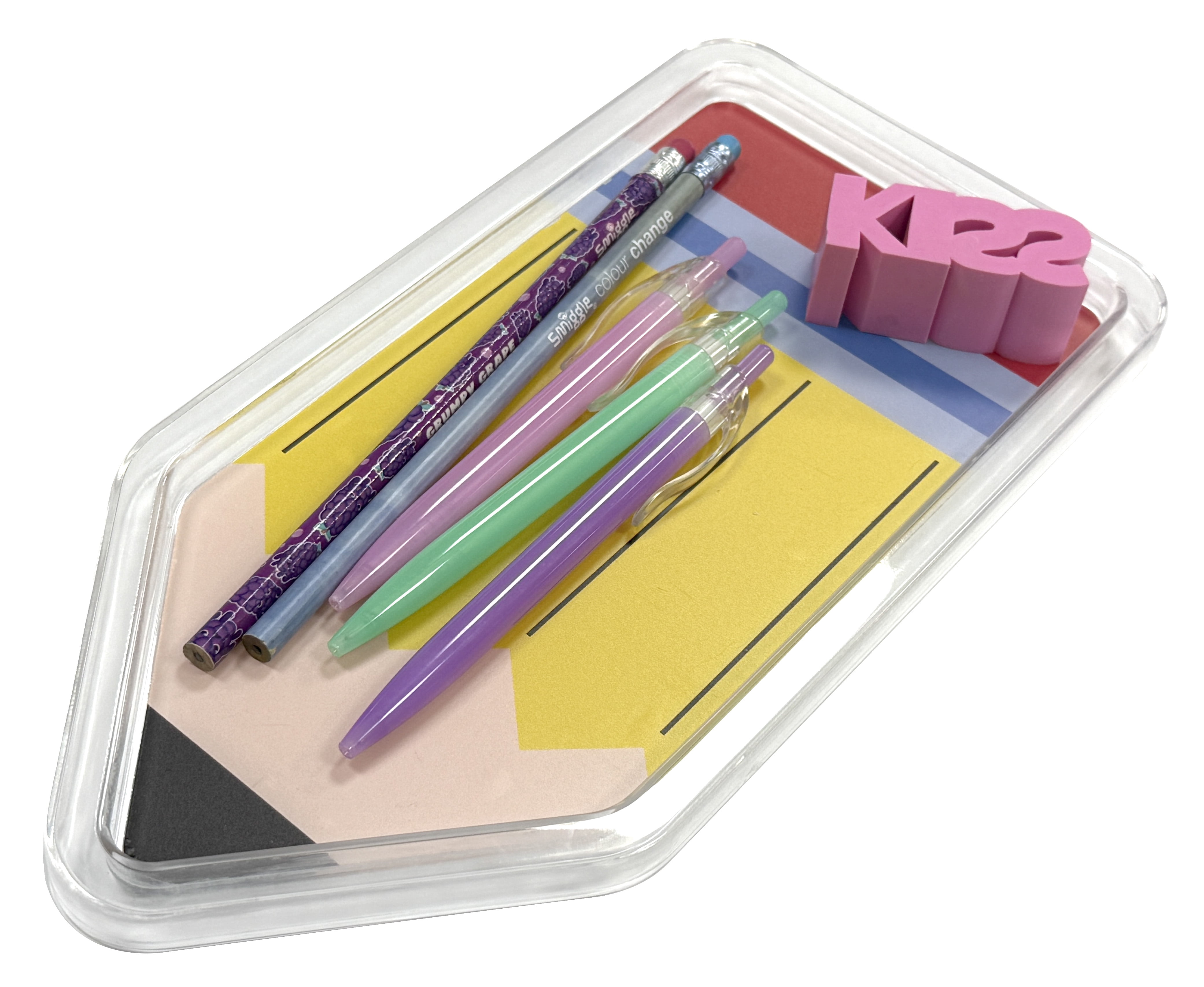 Pen+Gear Pencil-Shaped Organizer Tray, Multicolor, 11" x 5.5"