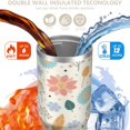 thumbnail image 3 of 30 Oz Tumbler Marble Geometric Flowers Tumbler with Lid and Straw, Birthday Gift Cup for Friend Women Men Coffee Travel Mug Thanksgiving Day Halloween Christmas Gift Water Bottle, 3 of 7