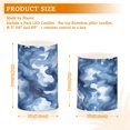 thumbnail image 3 of 2 PCS Flameless Candles with Remote Timer LED Battery Operated Flickering Candle Light for Wedding Table Home Decoration Gifts Watercolor Indigo Waves, 3 of 7