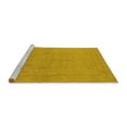 thumbnail image 2 of Ahgly Company Machine Washable Indoor Square Oriental Yellow Traditional Area Rugs, 6' Square, 2 of 4