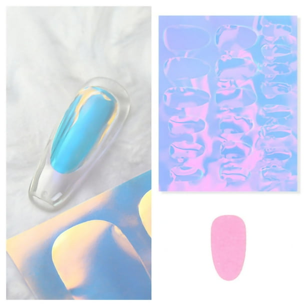 Pegatinas para uñas para decoración de uñas, pegatinas para uñas para mujeres, papel de transferencia de color, papel de caramelo transparente, modelo terminado, pegatinas para uñas, pegatinas para uñ