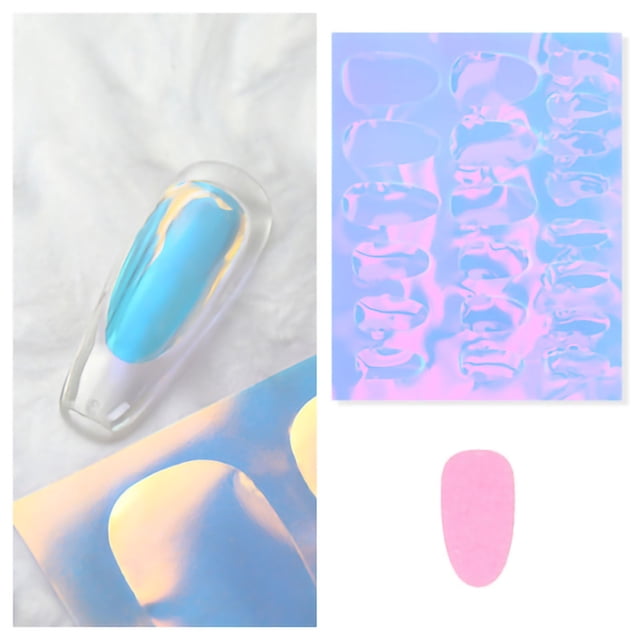 DPTALR Color Transfer Paper Transparent Candy Paper Finished Model Nail Sticker