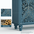 thumbnail image 6 of JOINICE Accent Cabinet with Doors 47" Tall Hollow Carved Storage Cabinet for Living Room,Entryway,Bedroom,Blue, Set of 2, 6 of 7