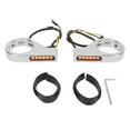 thumbnail image 2 of LED Turn Signal Light High Brightness Stability Front Fork Clamp Indicators Lights 41MM Fork, 2 of 7