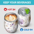 thumbnail image 4 of 12oz Stainless Steel Insulated Wine Tumbler with Lid and Straw – Double Wall Vacuum Mug for Hot & Cold Drinks, 304 Steel Interior, Sweat-Free Design, 4 of 5