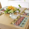 thumbnail image 4 of Ambesonne Tribal Place Mats Set of 4, Love and Adventure Aztec, Standard Size, Scarlet Mustard Blue, 4 of 6