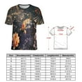 thumbnail image 2 of Lucky Koi Fish Lotus Leaf Womens Tops Women's Fashion Casual Short Sleeve Flower Print Round Neck Pullover Top Blouse, 2 of 6