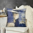 thumbnail image 2 of BANET  Throw Pillow Cushion Case, Abstract and Modern Style Brushstroke Ornaments Geometric Square Details, Modern Accent Double-Sided Digital Printing 18x18in, 2 of 5