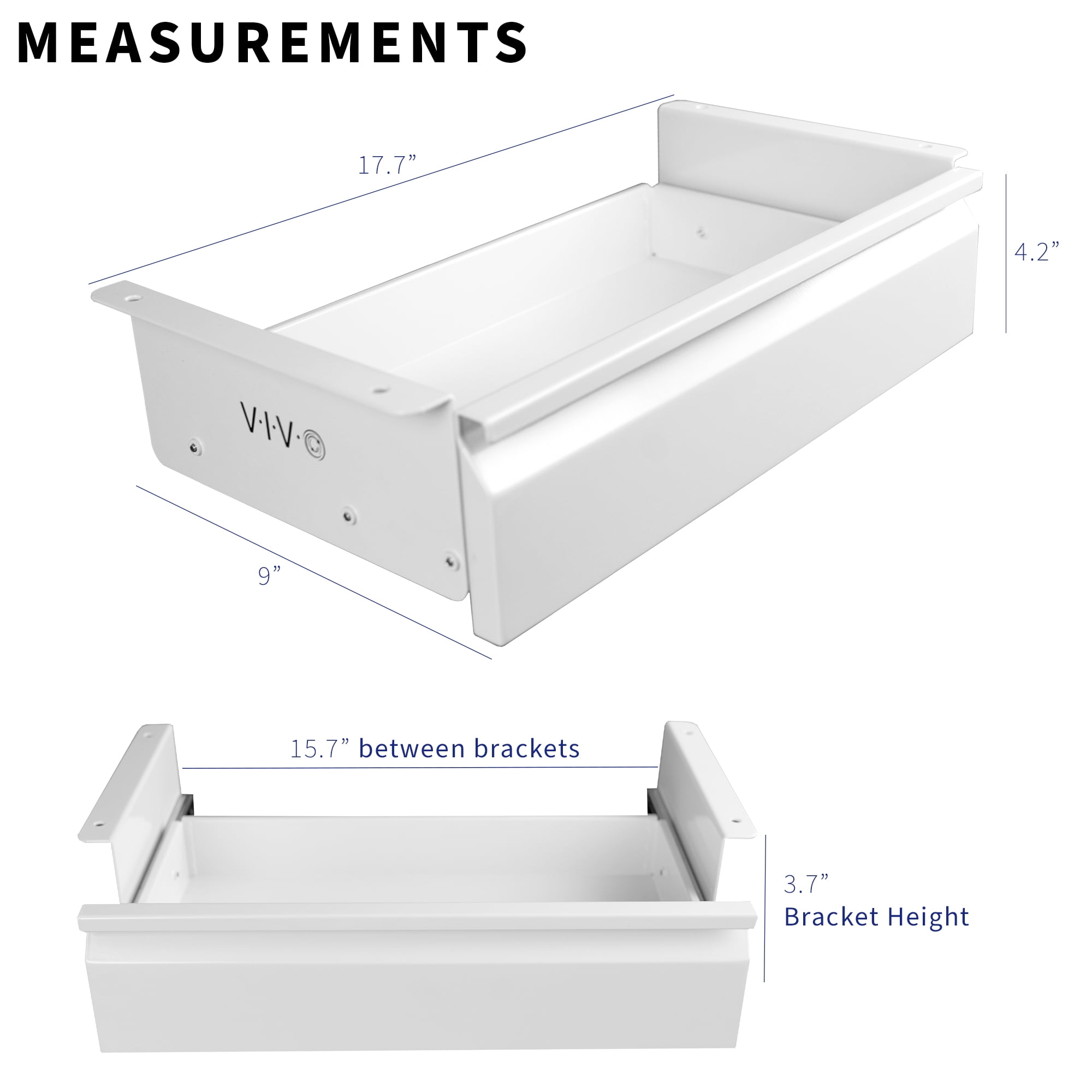 VIVO White Space Saving 16" Pull Out Under Desk Storage Drawer without Shell