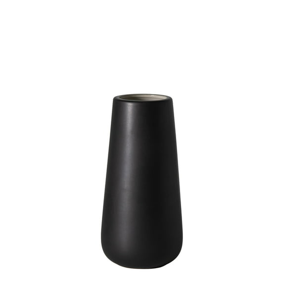 8 Inch Matte Black Ceramic Flower Vase for Home Décor, Design Box Package, VS-MAT-B-8