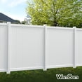 thumbnail image 2 of 6ft H x 6ft W (1 Panel + 1 Post) Permanent No Dig WamBam  Fence Kit, Durable White Vinyl Privacy Fence, BLI19110, 2 of 10