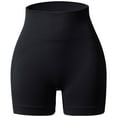 thumbnail image 2 of Yoga Shorts Women's High Waisted Fitness Workout Running Yoga Gym Short Pants Women Shorts Black L, 2 of 4