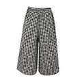 thumbnail image 6 of Outfmvch Crop Pants for Women Cotton Linen Pants Gauchos for Women Pedal Pushers for Women Straight Cropped Linen Pants Women Palazzo Pants Gauze Pants Loose Flowy Pants Beach Pant Gray L-5XL, 6 of 6