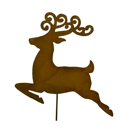 Reindeer Rustic Metal Yard Stake. Whimsical Christmas Decoration Idea. Handcrafted by Oregardenworks in the