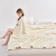 thumbnail image 3 of [Luxury Faux Fur Blanket] Soft & Warm Luxury Faux Rabbit Fur Blanket | Solid Color Simple Style - Multipurpose for Sofa, Bed, Office, Travel - Comfortable Gift, 3 of 10