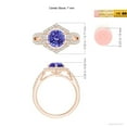 thumbnail image 5 of Angara Natural 1.45 Ct. Tanzanite with Diamond Halo Ring in 14K Rose Gold for Women (Ring Size: 3.5), 5 of 10