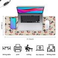 thumbnail image 5 of Long Mouse Pads for Desk,Beige Cow Head Pattern Desk Mats on Top Of Desks, Desk Mouse Pad Extra Large with 3mm Non-Slip Base and Stitched Edge for Gaming,Office,Work,Home 31.5"x11.8", 5 of 6