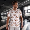 thumbnail image 3 of Wukai Dachshund Dog Puppy Print Men's Short-Sleeved Mesh T-Shirt,Quick-Dry Short Sleeve Workout T-Shirt-, 3 of 8