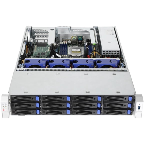 Asrock Rack 2U12L2S-ROME/2T 2U Rackmount Storage Server Barebone AMD EPYC 7003 and 7002 (LGA 4094) SP3 12x3.5" HDD 800W Redundant PSU Dual 10G