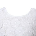 thumbnail image 3 of Little Girls White Grey Lace Mesh Bottom Sweet Summer Dress 3, 3 of 7
