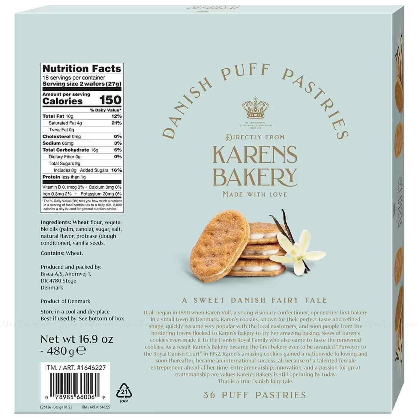 Karens Bakery Danish Puff Pastries 16.9 Ounce Gift Box