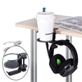 thumbnail image 4 of Soportes para auriculares Portavasos debajo del escritorio Universal Hugo Negro, 4 of 10