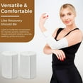 thumbnail image 2 of PinesC 3" Letex Free Bandges - Comfort Elastic Bandage with Single Hook & Loop Closure - White, 2 Pack 2 Pack White 3" Width, 2 of 5