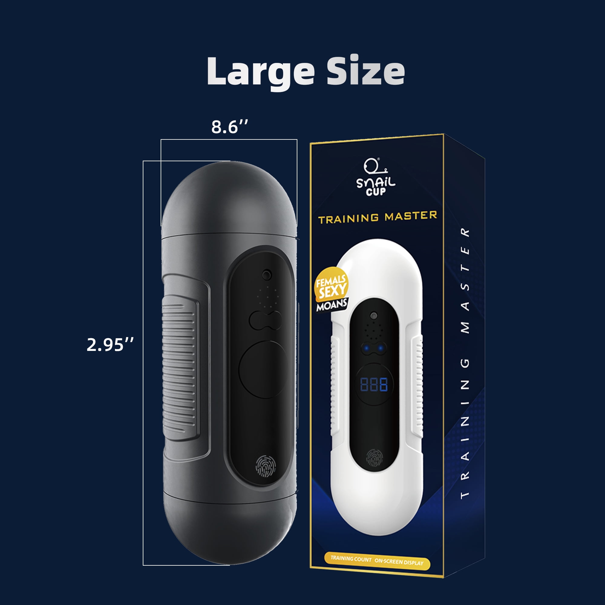 OCTMOM 2 in 1 Automatic Male Masturbator,Masturbators with 12 Vibration  Modes , Black
