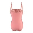 thumbnail image 4 of snowsong Swim Suits for Women One Piece Swimsuit Women Women's Pleated Suspender Fashionable Swimsuit Tankini Swimsuits Bathing Suit Tummy Control Swimsuits Modest Swimsuits for Women Pink XL, 4 of 6