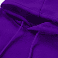 thumbnail image 4 of Women's Pullover Hoodies Fashion Solid Color Long Sleeve Fall Tops Crewneck Casual Sweatshirt Drawstring Comfy Tops with Pockets, 4 of 5