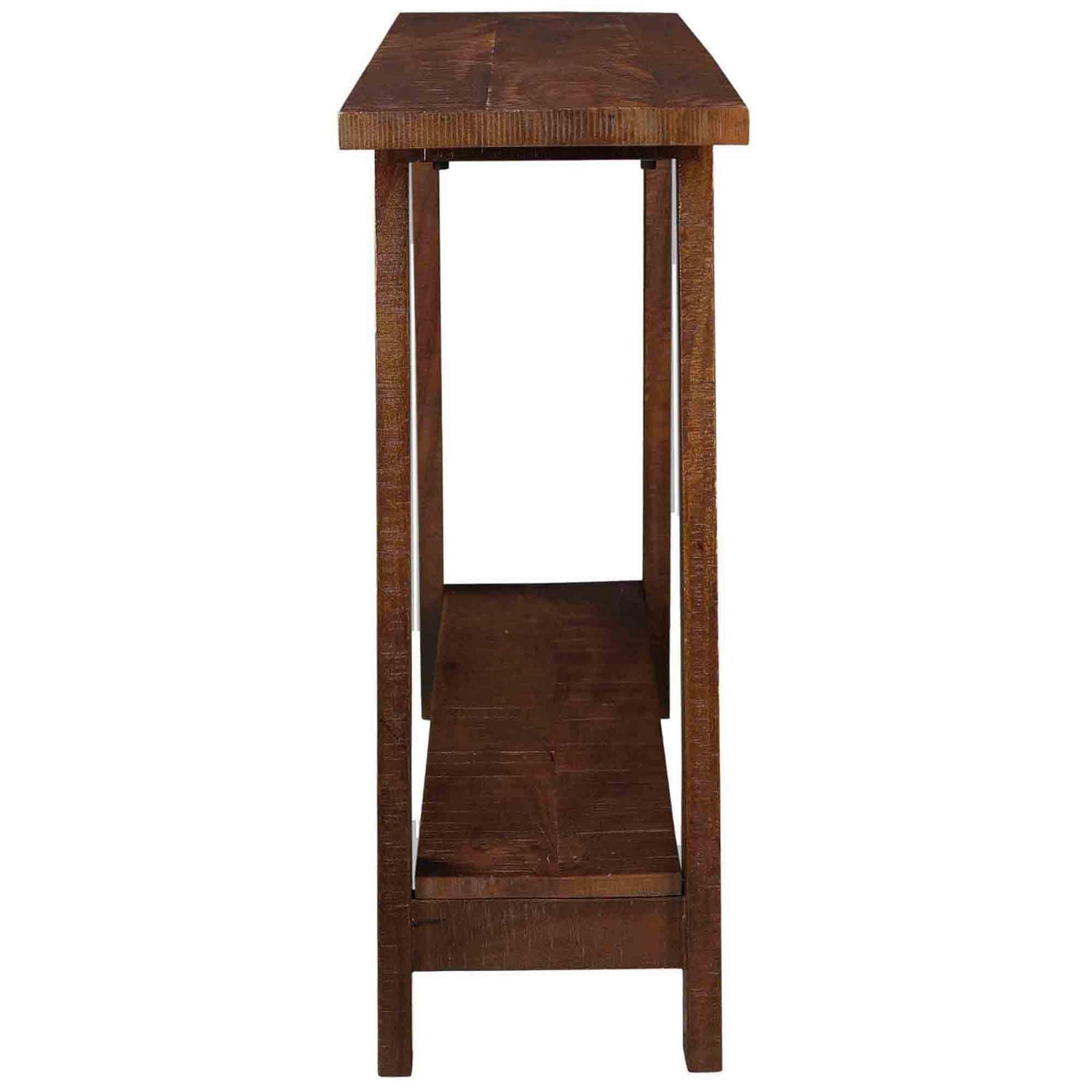 Rustic Modern Solid Wood Console Table in Walnut
