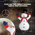 thumbnail image 3 of VINGLI 4ft Lighted Christmas Snowman Outdoor Decorations, Auto Take on/Off Hat, Pre-lit 120 LED Lights Snowman Christmas Ornament Indoor Home Yard Decor, 3 of 7