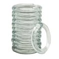 ATB Brand 12 Pc Clear Plastic Shower Curtain Rings - Heavy Duty, Round, Snap Hooks - Walmart.com