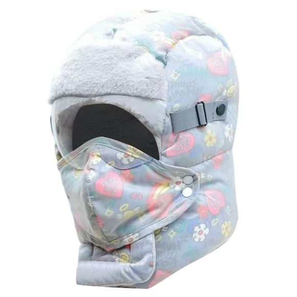 Chapeau Thermique Coupe-Vent pour Sports d'Hiver avec Lunettes Intégrées pour Activités de Plein Air, Ski, Camping et Randonnée