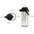 thumbnail image 6 of TrueCraftware-2.5 Liter/ 84 oz Push Button Coffee Airpot Stainless Steel Body Stainless Steel Lined - Hot Beverage Coffee Chocolate Juice Tea Drinks Dispenser Ideal for Large Crowds for Any Occasion, 6 of 6