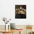 thumbnail image 3 of Nawypu  Black and Gold Crown Wall Art - African American Queen Coronation Framed Inspirational Canvas Art Pictures For Bedroom Living Room Wall Decor, 3 of 5