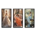 thumbnail image 2 of Designart "Dreamy and Elegant Impressionistic Portrait of a Woman III" Fashion Woman Framed Wall Art Set Of 3 - White Glam Frame Gallery Set For Office Decor, 2 of 6