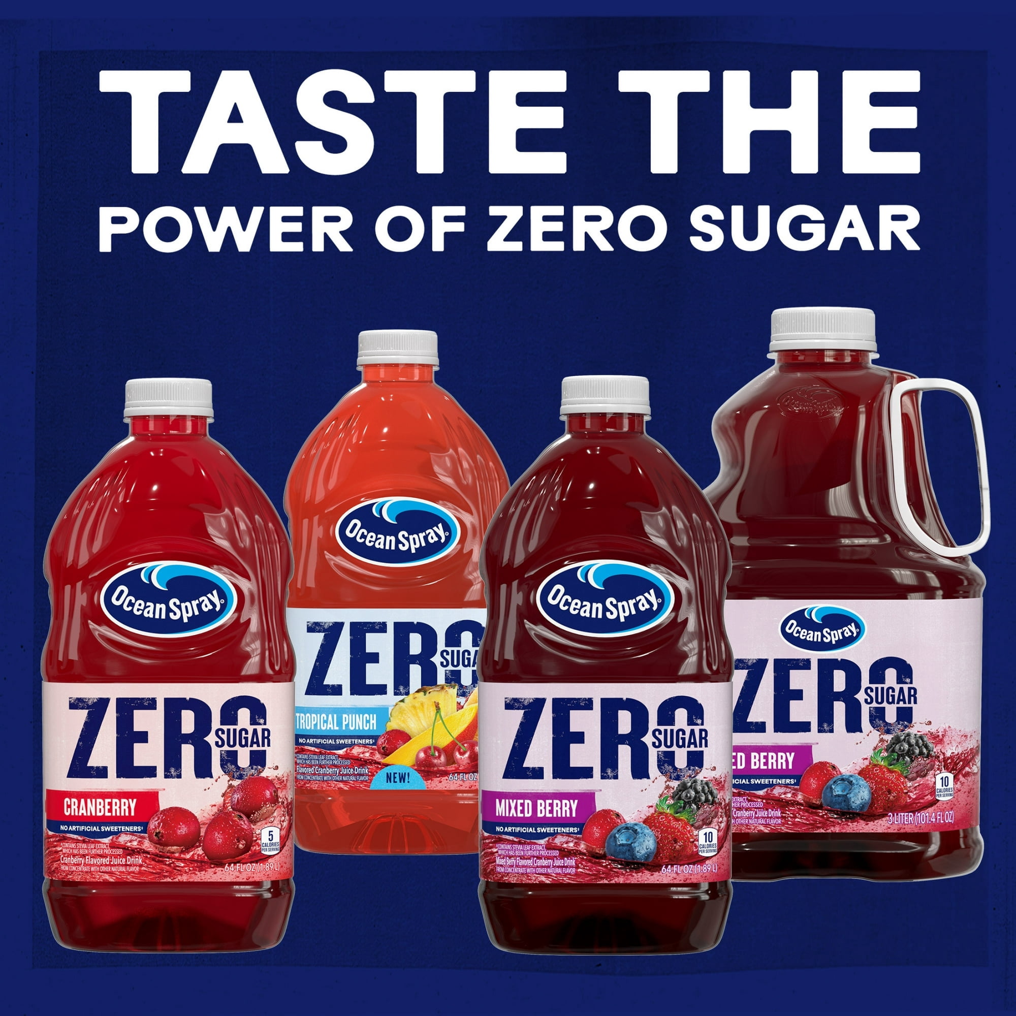 Ocean Spray® Zero Sugar Tropical Punch, 64 Fl Oz Bottle ( 4 Pack )