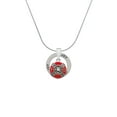 thumbnail image 2 of Delight Jewelry Silvertone Red Enamel Fire Department Medallion Joy Ring Charm Necklace, 18", 2 of 4
