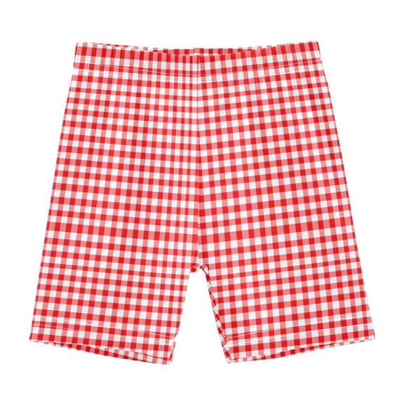 joogoo Checkered Grid-d3 Girls Lined Shorts Bike Dance Bottoms 6T