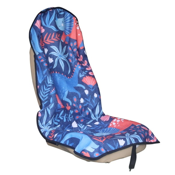 Funda de asiento de coche LoyaGour, diseño de dinosaurio, impermeable, 75 x 150 cm