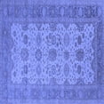 thumbnail image 1 of Ahgly Company Machine Washable Indoor Square Oriental Blue Traditional Area Rugs, 6' Square, 1 of 4
