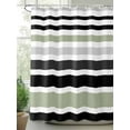 thumbnail image 2 of Abstract Striped Shower Curtain, Sage Green Black White Bathroom Decor Curtains Set with Hooks, Waterproof Fabric Home Accessories， Stall 36 X 78 Inch, 2 of 6