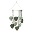thumbnail image 2 of Dserhfy Wall Decor Large Boho Macrame Handmade Yarn Woven Wall Art Leaf Tapestry Wall Hanging with Faux Feathers for Home Decor, 2 of 8