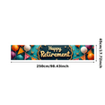 thumbnail image 3 of Teal Backdrop Banner with Orange Balloons and Golden Scrolls Happy Retirement Decoration Party Supplies Photography Props Retirement Event Decor Background, 3 of 8