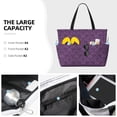 thumbnail image 5 of Yiaed Retro Florals Purple Print Large Capacity Beach Travel Bag - Waterproof Zipper Vacation Tote for Sandproof Storage, and Camping, 5 of 5