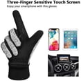 thumbnail image 3 of Winter Gloves -10℃ 3M Thinsulate Thermal Gloves Cold Weather Warm Gloves Running Gloves Touchscreen Bike Gloves for Men Women  Warm Gloves Bike Gloves Cycling Gloves for Driving/Cycling/Running/Hiking, 3 of 8
