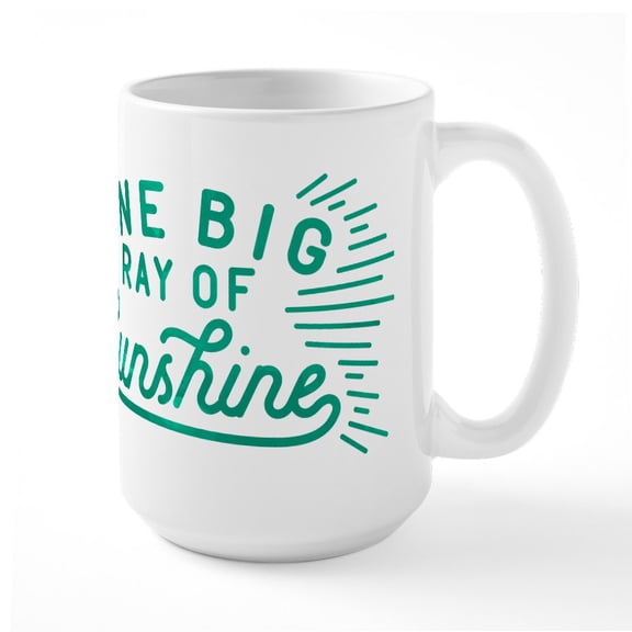 CafePress - One Big Ray Of Sunshine Large Mug - 15 oz Ceramic Large White Novelty Mug